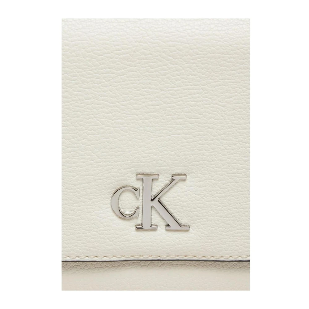 Calvin Klein Jeans Compacte synthetisch leren handtas White Dames