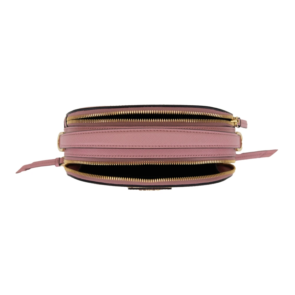 Prada Dames Saffiano Leren Schoudertas Pink Dames