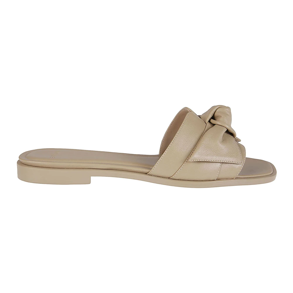 Alexandre Birman Fyrkantiga Platta Sandaler Beige, Dam