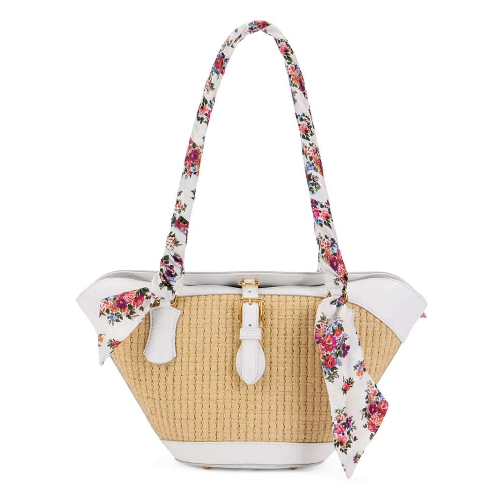 Dolce & Gabbana Women's Beige Shopping Bags, One Size, Flower Tote Bag