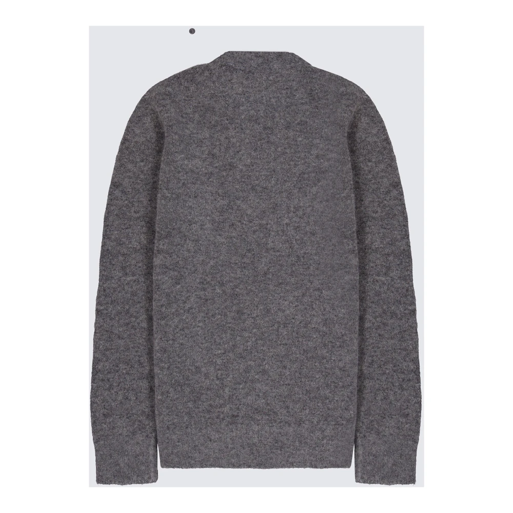 Laneus Alpaca Geborduurde Trui Gray Heren