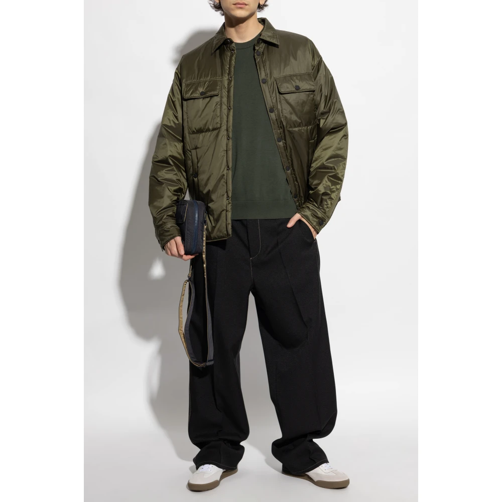 PS By Paul Smith Katoenen trui met logopatch Green Heren
