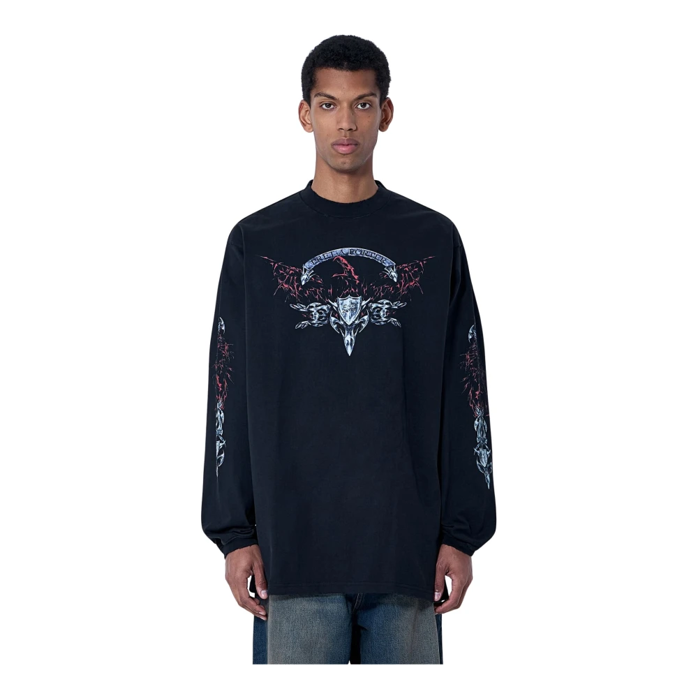 Vetements Hombre Negro - Camiseta De Manga Larga Con Gráfico - Tops - S