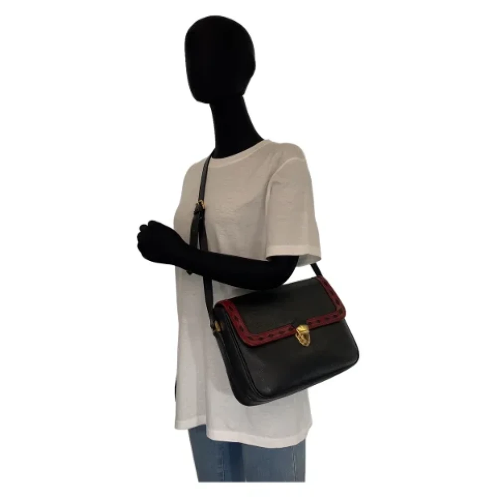 Yves Saint Laurent Vintage Pre-owned Leather shoulder-bags Black Dames