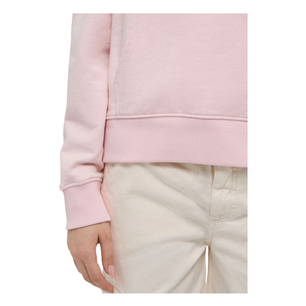 Guess Gezellige Gebreide Hoodie met Kangoeroezak Pink Dames