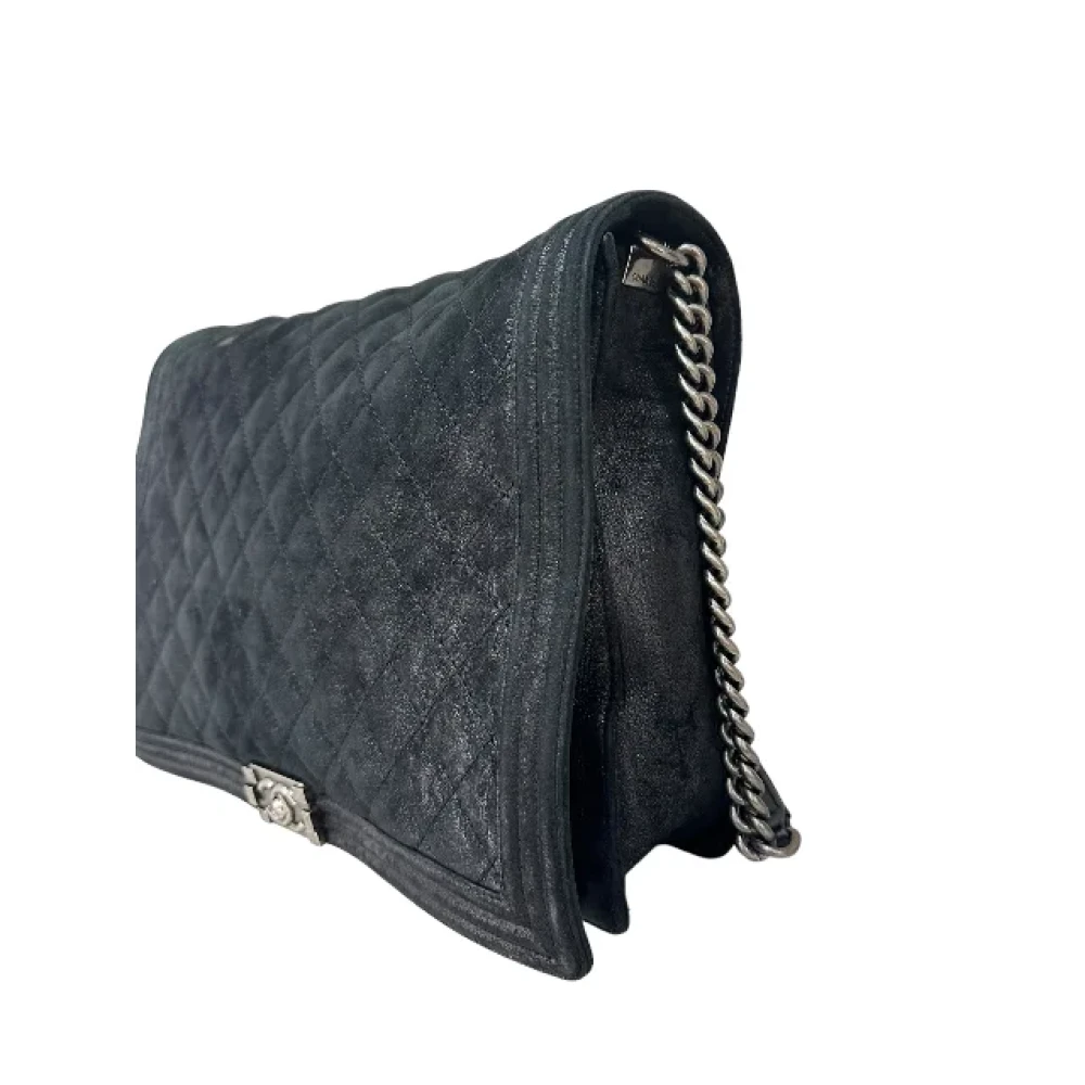 Chanel Vintage Pre-owned Suede shoulder-bags Black Dames