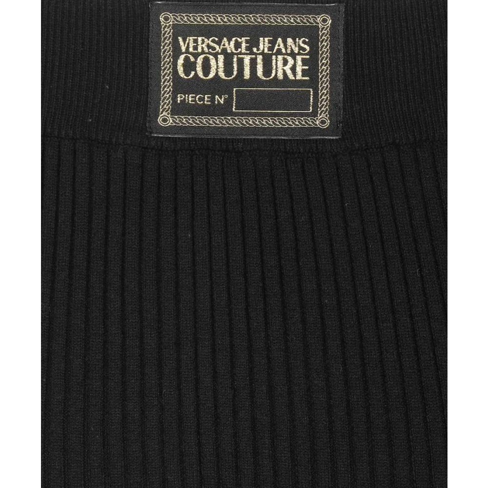 Versace Jeans Couture Geribbeld Gebreid Potloodrokje Black Dames