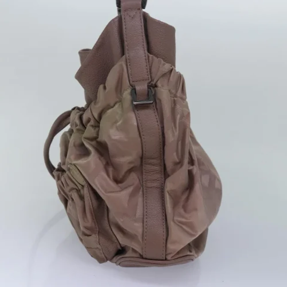 Burberry Vintage Pre-owned Leather handbags Brown Dames