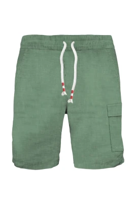 Herr Linne Bermuda Shorts med Dragsko