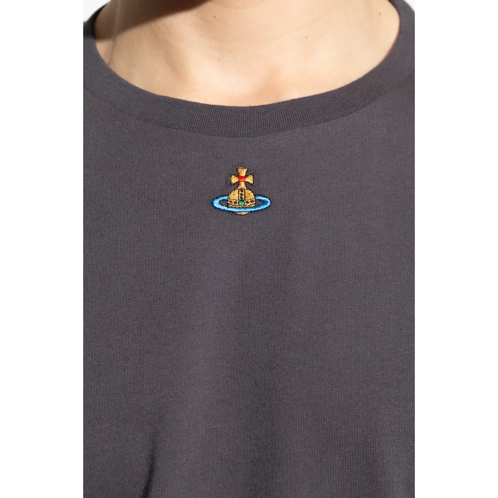 Vivienne Westwood T-shirt met logo Gray Heren
