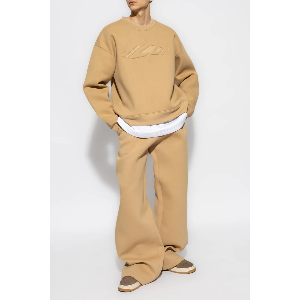 Dsquared2 Sweatshirt met Logo Beige Heren