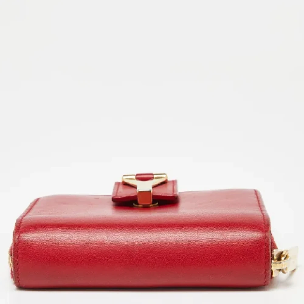 Yves Saint Laurent Vintage Pre-owned Leather wallets Red Dames