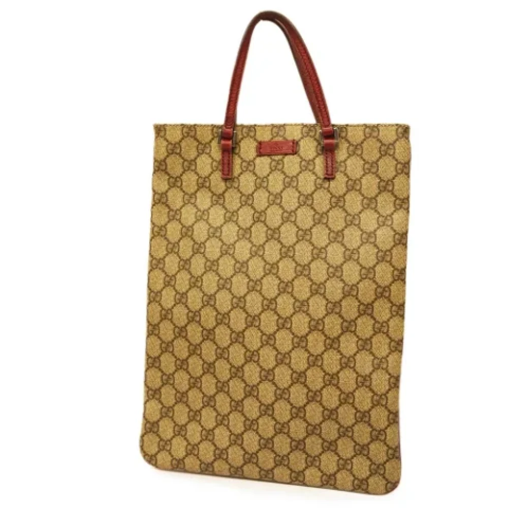 Gucci Vintage Pre-owned Fabric totes Brown Dames