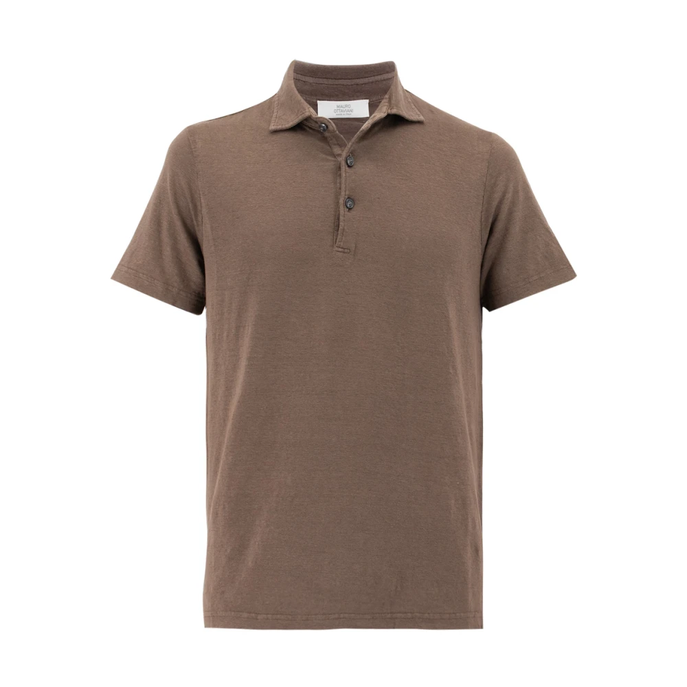 Mauro Ottaviani Polo Shirts Brown Heren