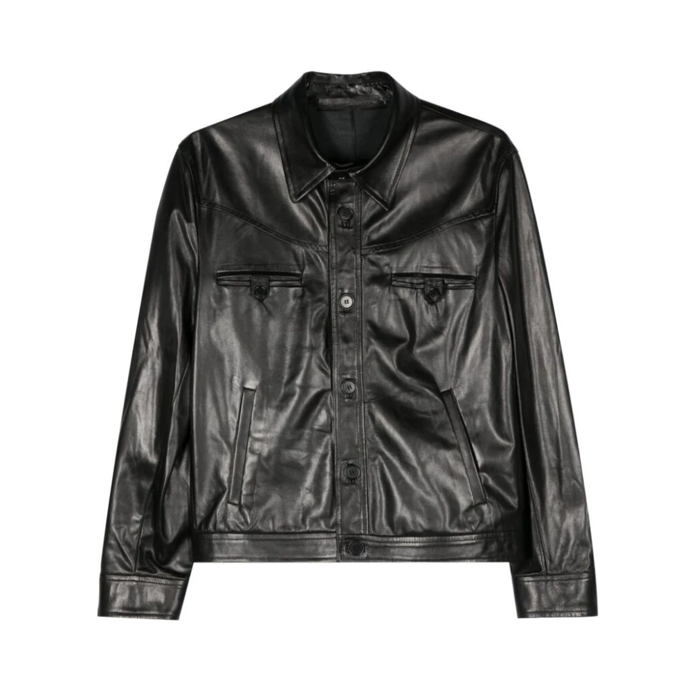 Salvatore Santoro Leather Jackets Black Heren