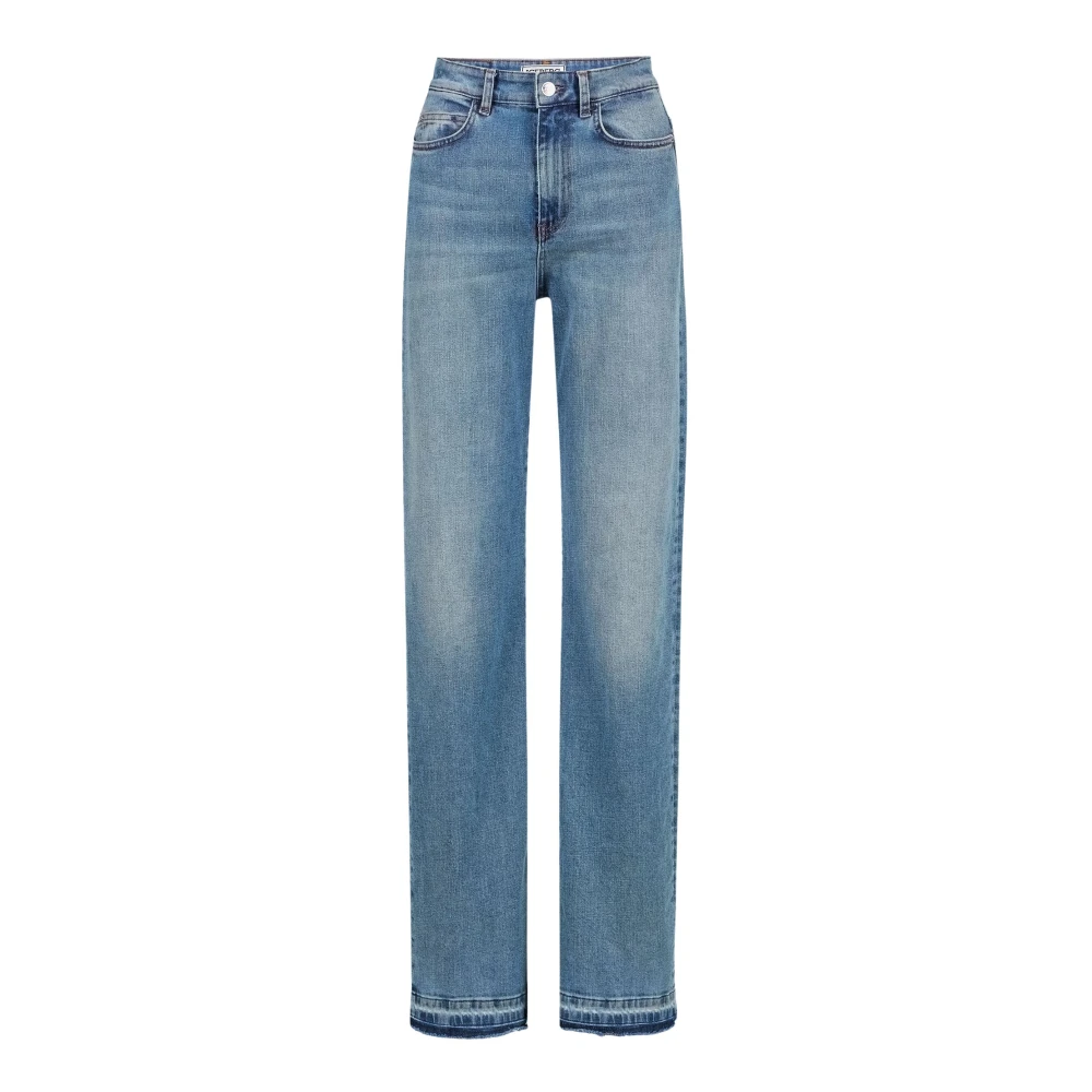 Iceberg 5-pocket rechte pijp broek in indigo denim Blue Dames