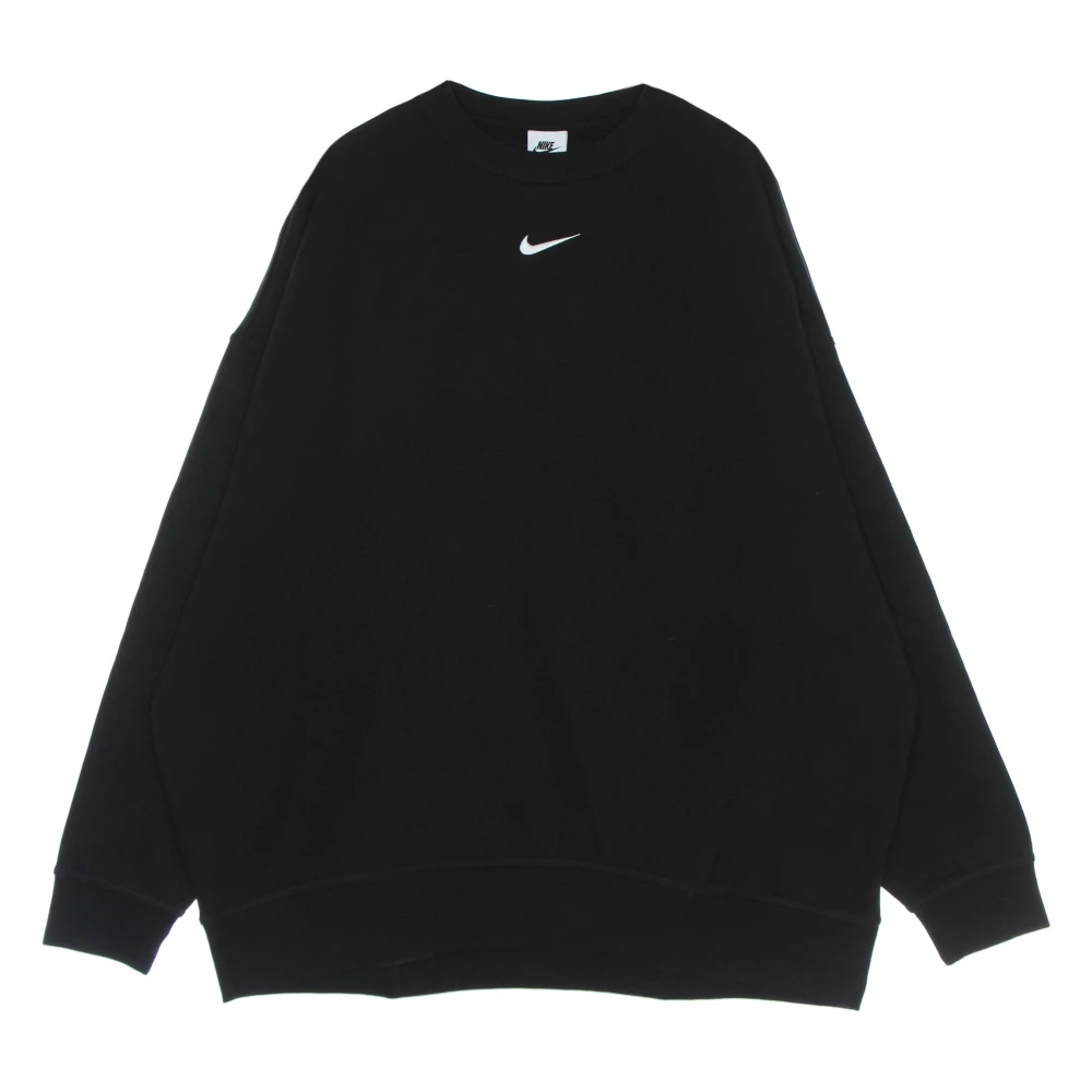 Nike Essentials Crewneck Sweatshirt Fleece Zwart Wit Black Dames