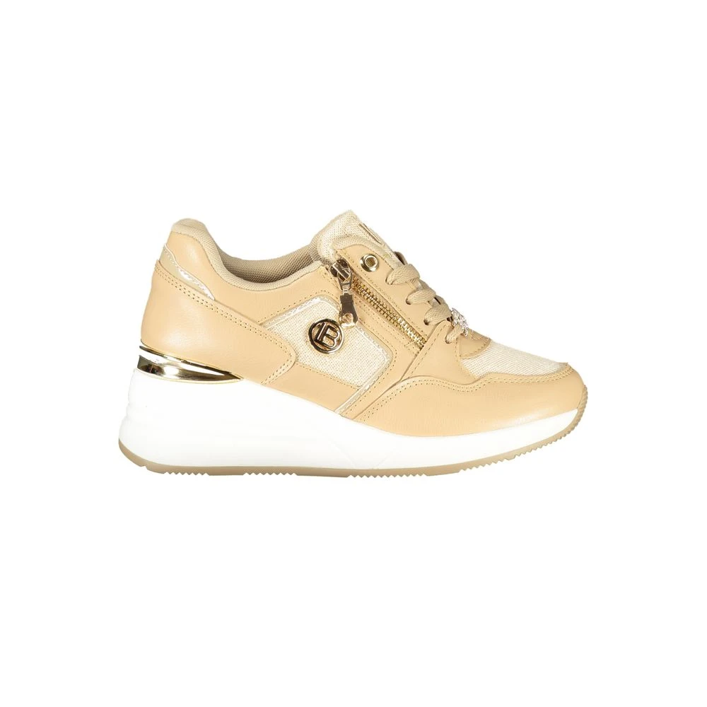 Laura Biagiotti Women's Beige Platform Sneaker