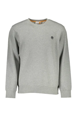 Grå långärmad tröja med broderad logotyp