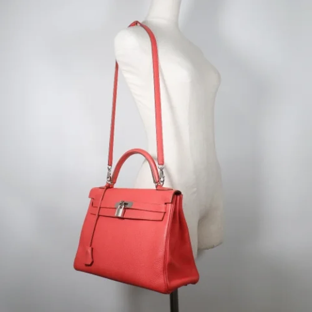 Hermès Vintage Pre-owned Fabric handbags Red Dames