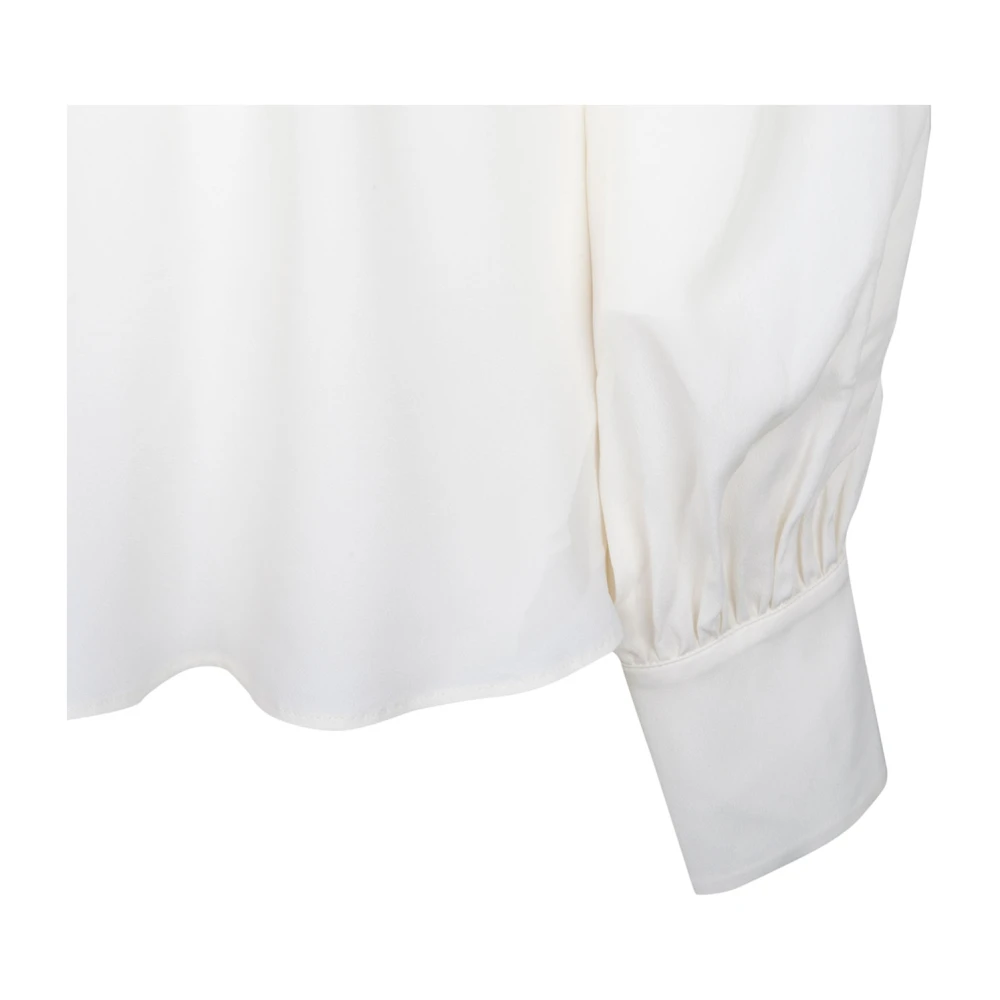 Genny Witte Gedrapeerde Top met Sjaal White Dames