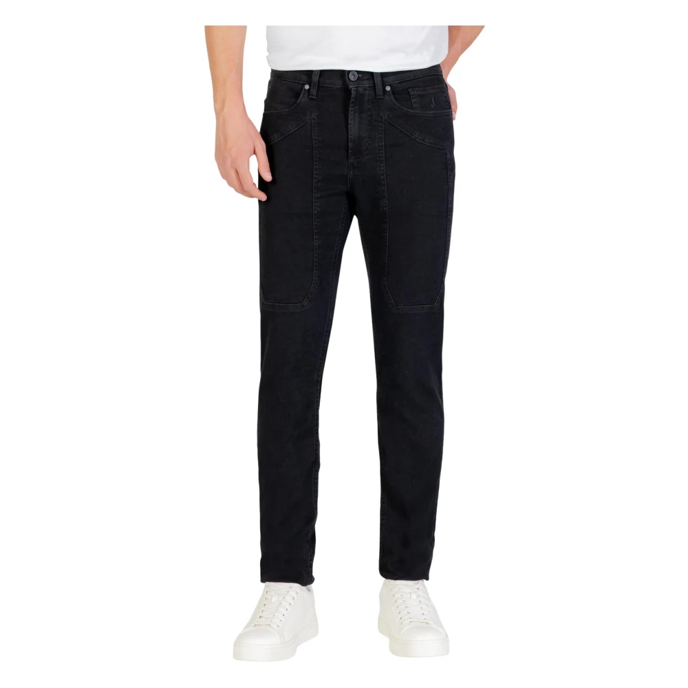 Jeckerson Men's Black John Slim Jeans - Slim Fit Jeans - W30 - Jeans