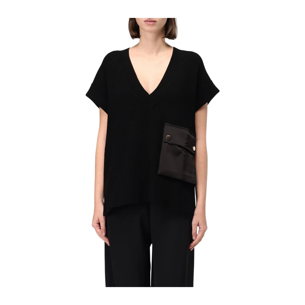 Liu Jo Gebreid vest met zak Black Dames