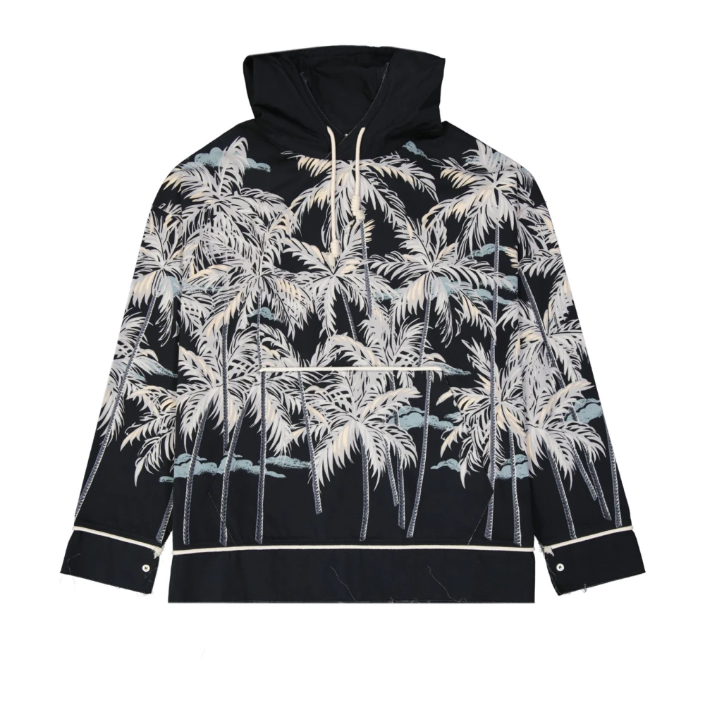 Palm Angels Hoodie met Palmprint Black Heren
