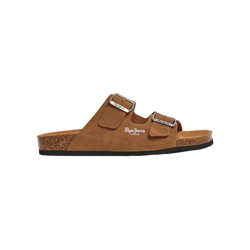Pepe Jeans Men's Brown Bio Double Kepler Sandals