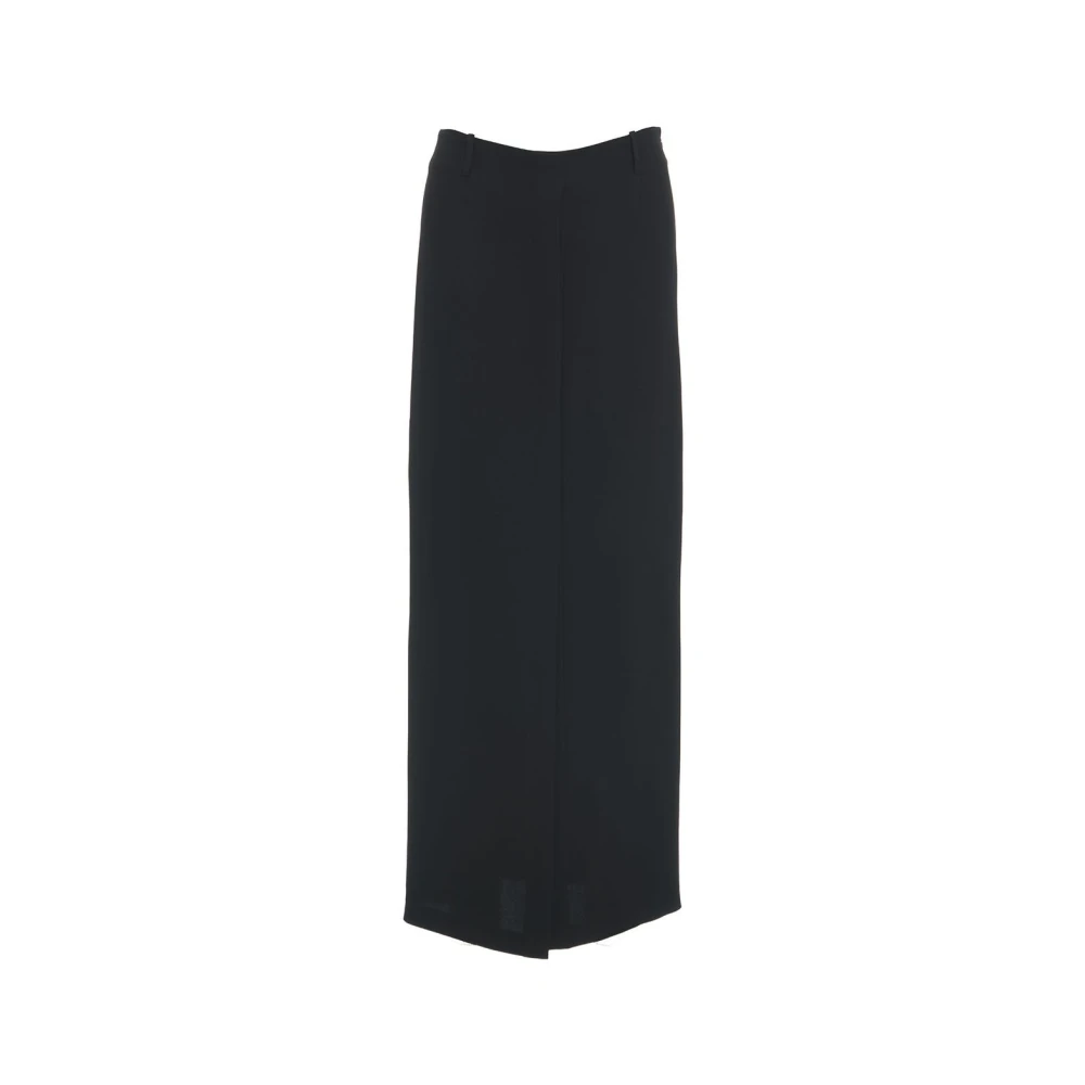 Semicouture Zwarte Kant Cady Rok met Split Black Dames