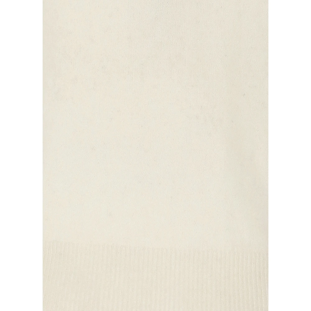 Kangra Kasjmierwollen Trui Ronde Hals Lange Mouwen White Dames