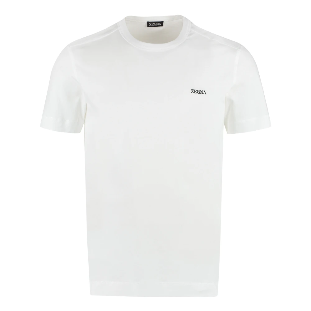 Ermenegildo Zegna Katoenen T-shirt met Logo White Heren