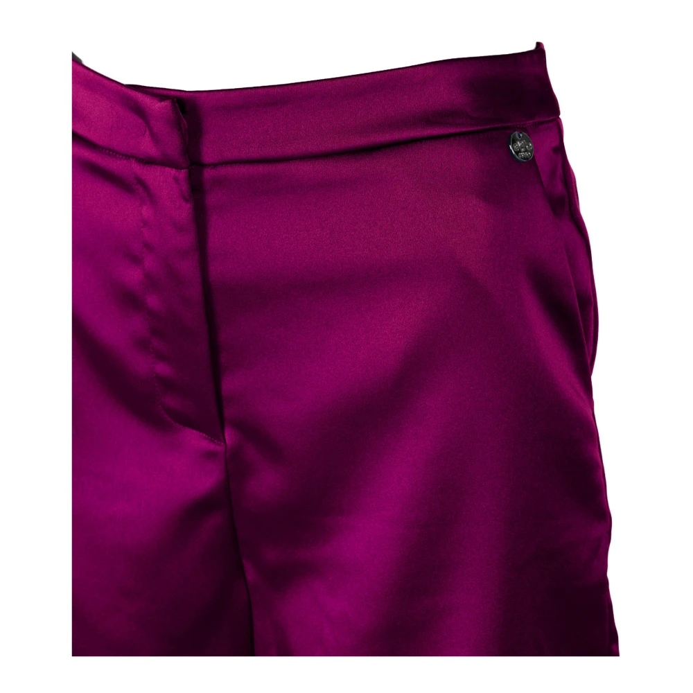 Liu Jo Hoge Taille Shorts Rebel Queen Stijl Purple Dames