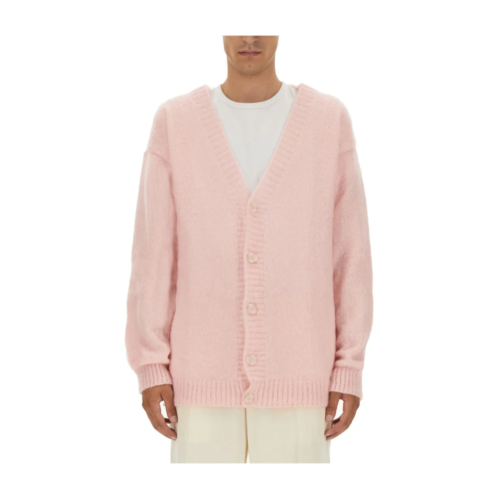 Family First Luxe Mohair Oversized Vest Pink Heren