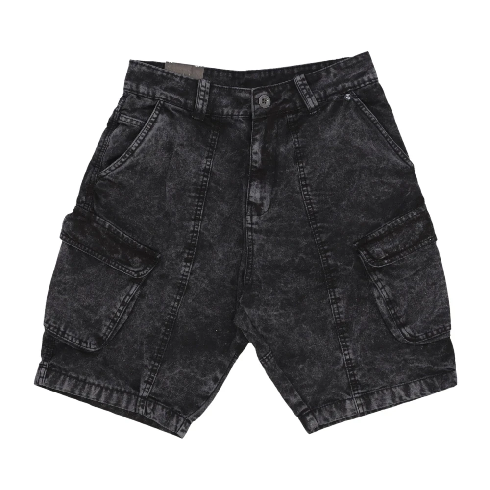 Alpha Industries Men's Black Denim Shorts, W31, Denim Cargo Shorts