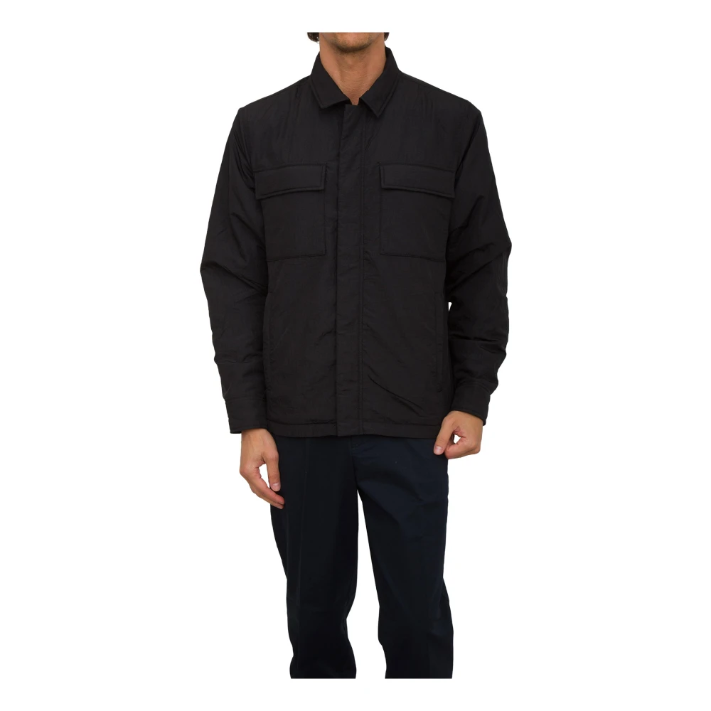 Emporio Armani EA7 Zwarte Pufferjas met Logoprint Black Heren