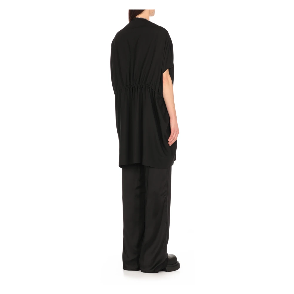 Rick Owens Zwarte wollen jas met ritssluiting Black Dames