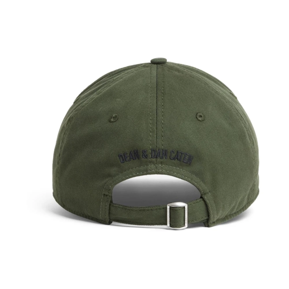 Dsquared2 Geborduurd Logo Groene Hoeden Gesp Sluiting Green Heren