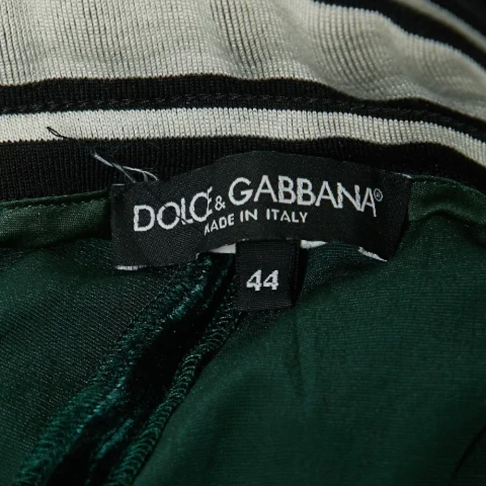 Dolce & Gabbana Pre-owned Velvet bottoms Green Dames