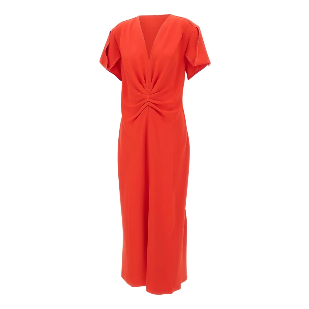 Victoria Beckham Rode Jurk Abito Red Dames