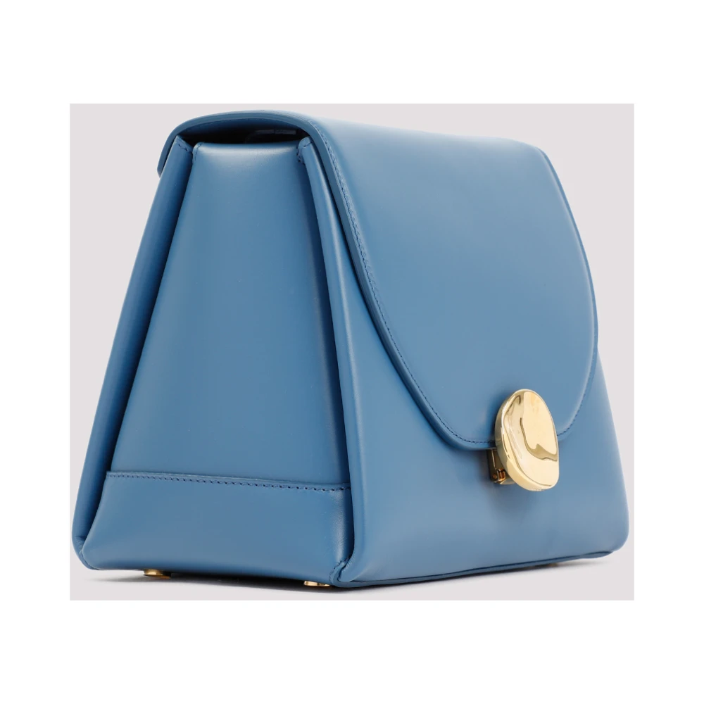 Jil Sander Blauwe Leren Handtas met Afneembare Band Blue Dames