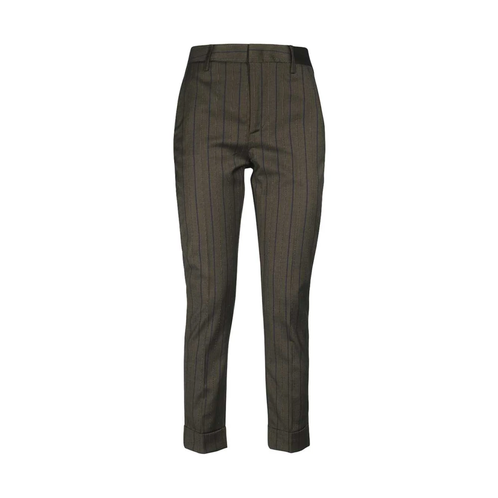 Dondup Gestreepte Slim Fit Broek Black Dames