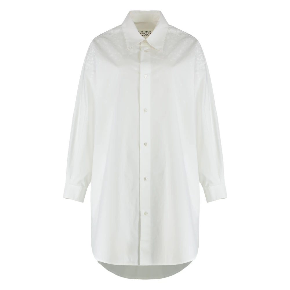 Mm6 Maison Margiela Women's White Oversized Cotton Shirt