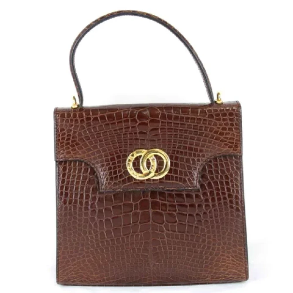 Celine Vintage Pre-owned Leather celine-bags Brown Dames