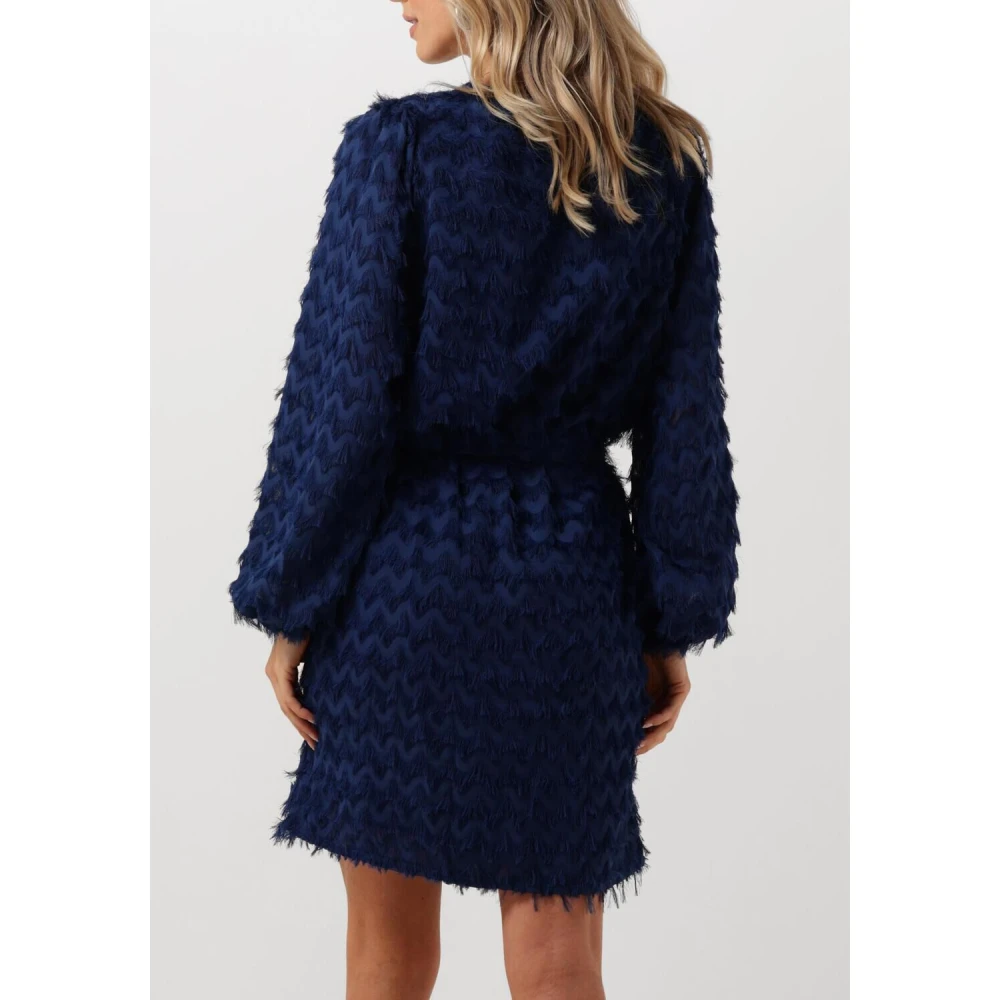 Freebird Elegante Navy Mini Jurk Blue Dames