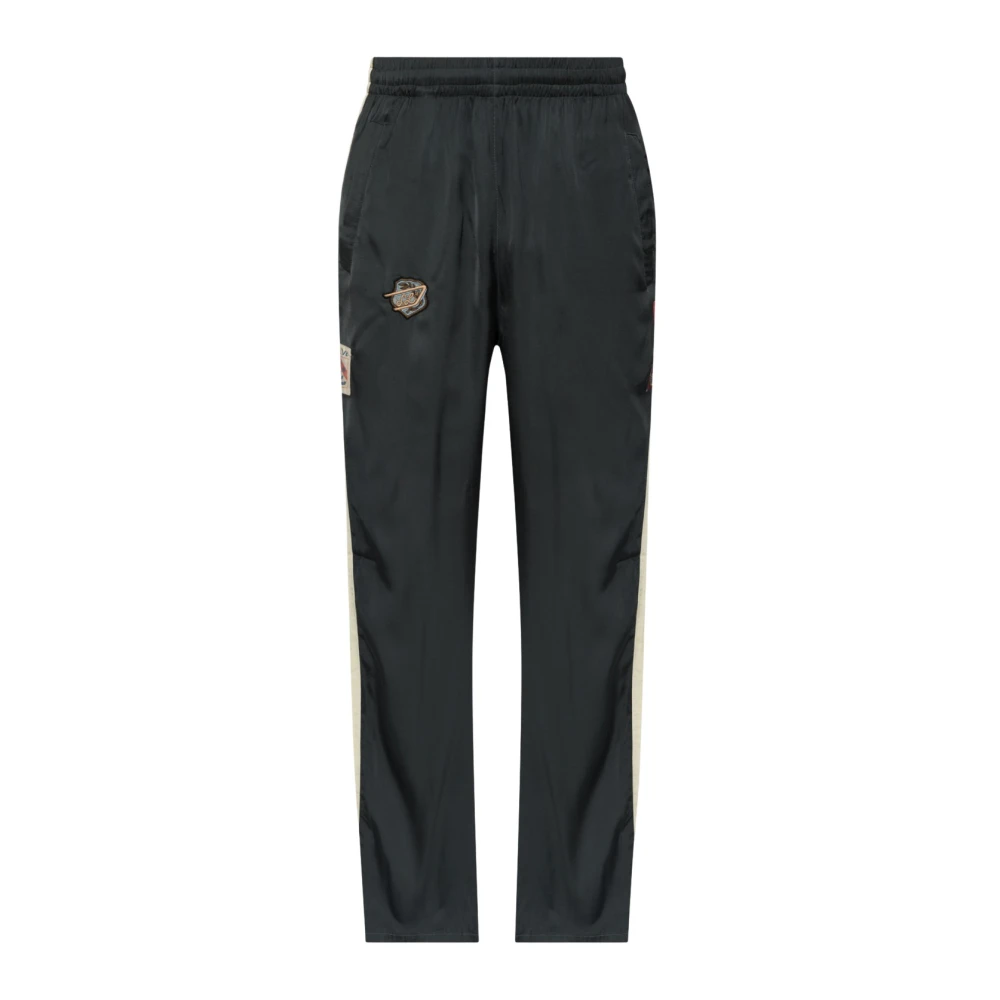 Diesel Verde Uomo - Pantaloni Da Tuta In Raso Con Patch - Pantaloni Piccolo - Immagine 2