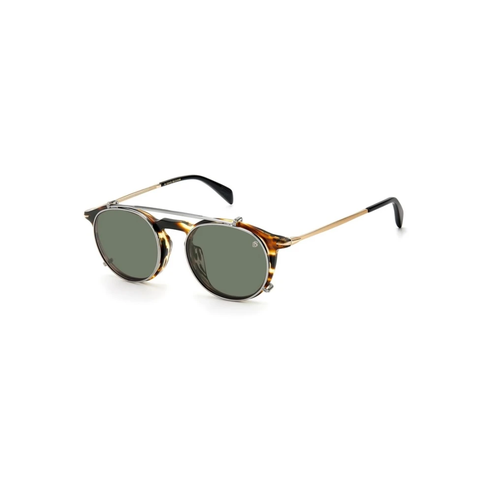 Eyewear By David Beckham Men's Brown Premium Opt + Clip-On Glasses