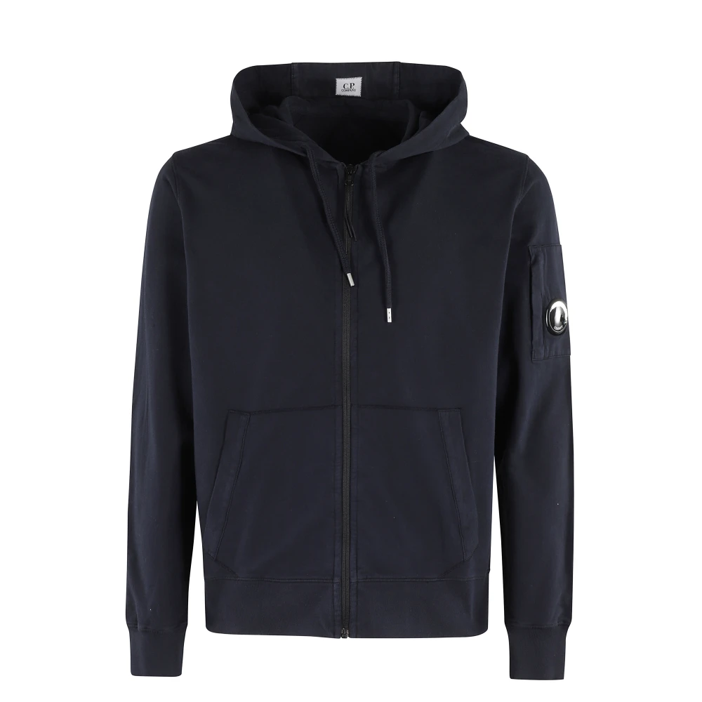 C.P. Company Ritssluiting Hoodie Fleecejas Blue Heren