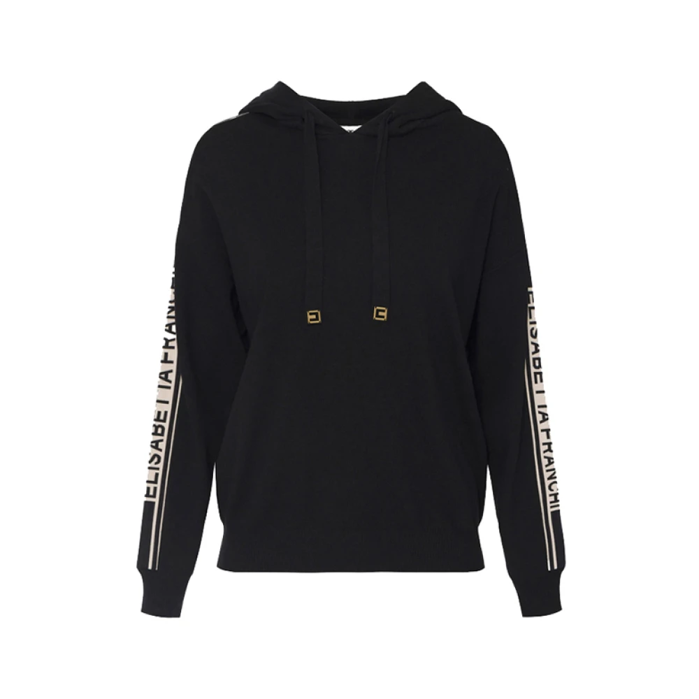 Elisabetta Franchi Multicolor Stijlvolle Dames Trui Black Dames