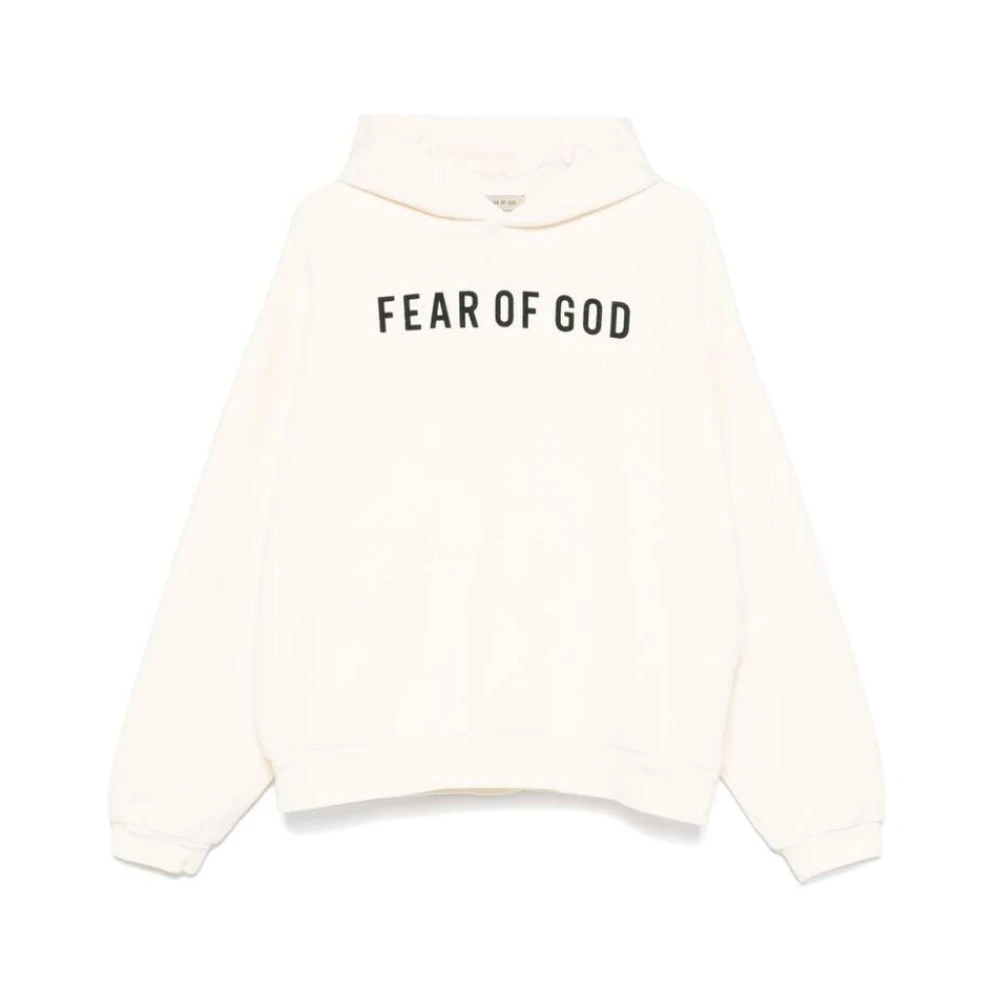 Fear Of God Beige Jersey Sweatshirt met Logo Print White Heren